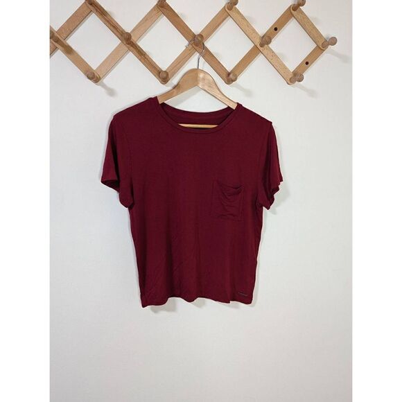 Abercrombie & Fitch A & F Essentials Red Pocket T-Shirt - Size M - Picture 1 of 5